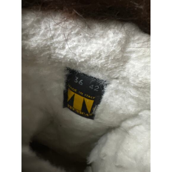 Vintage Tecnica Italian Apres Ski Fur Winter Boots Black Size 36 / 42 - Picture 9 of 12